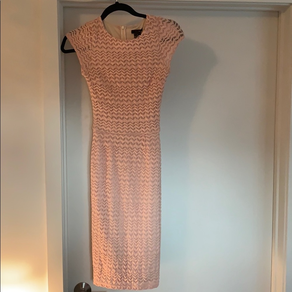 Pale pink textured dress